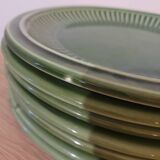 Set of 8 flat plates S Portugal Green