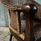 4 fauteuils en rotin foncé