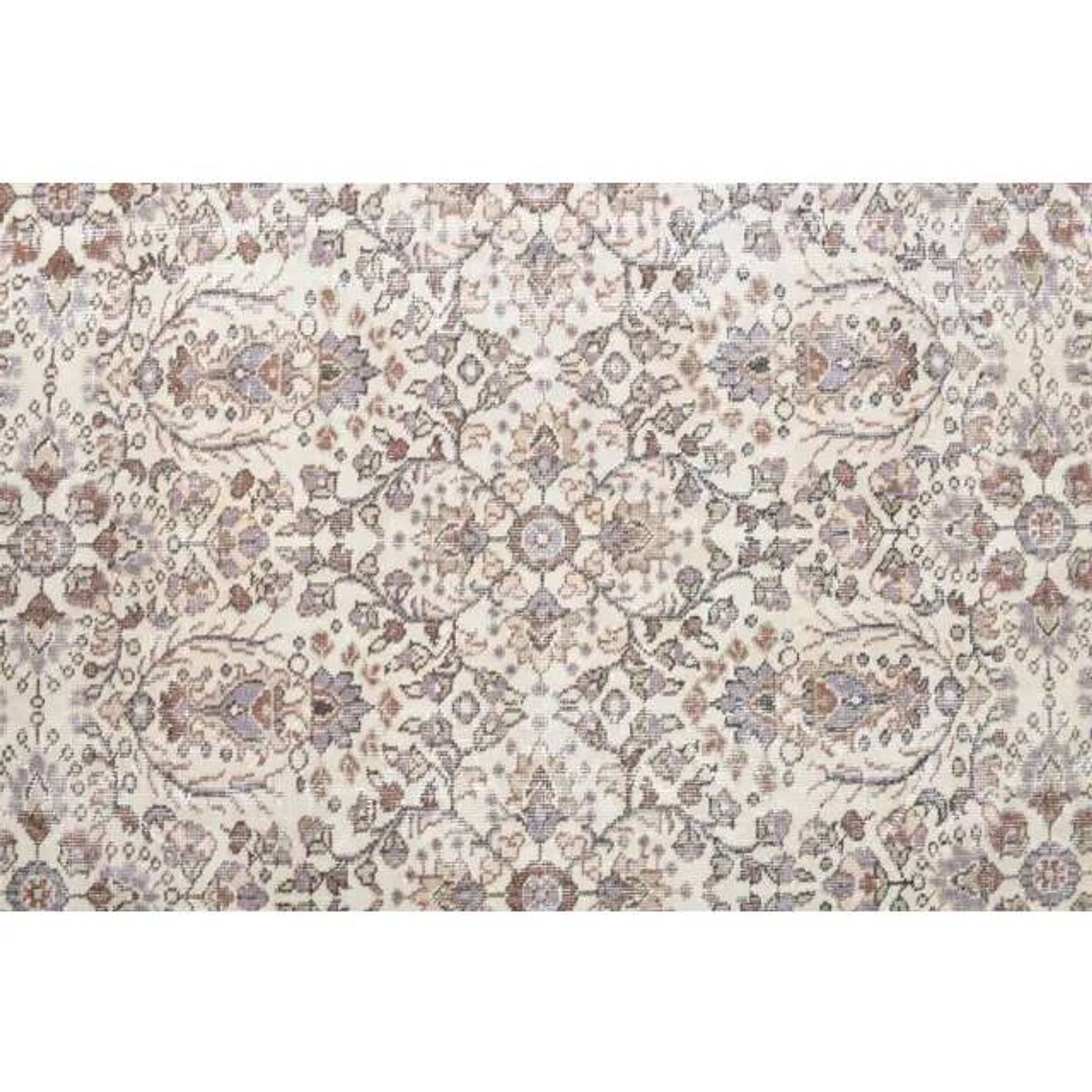 Vintage Turkish Hand-Knotted Wool Cotton Beige Area Rug 158x284