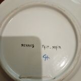 Handmade and painted plate