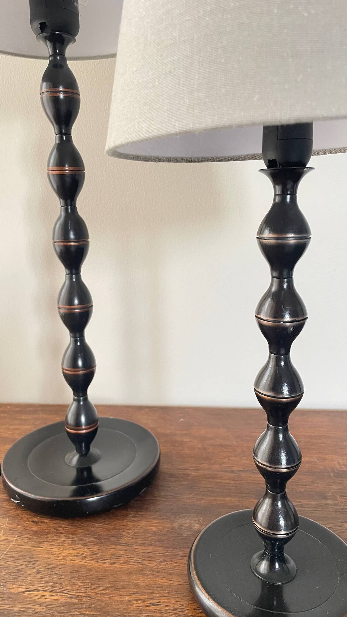 Paire lampes bobines ikea vintage