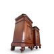 A pair of antique walnut bedside tables from the 1890s.