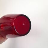 Red vase Monica Bratt for Reijmyre glassworks