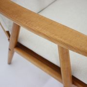 1970s pair of beech armchairs, czechoslovakia