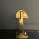 Adjustable lamp art deco modernist vintage solid brass, France 1930