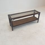 Italian Bamboo and Rattan Coffee Table, 1980s