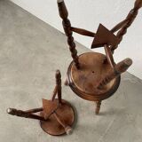 Trio of old tripod stools
