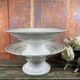 Pair of 2 white and green porcelain compote bowls
