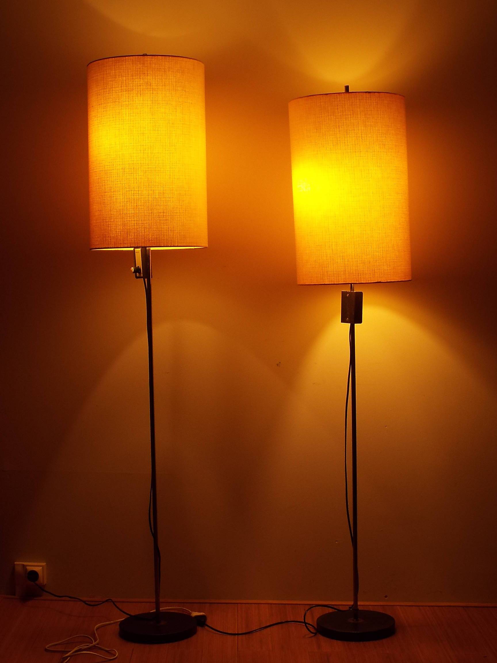2 60s floor lamps