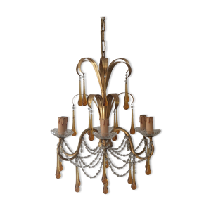 Lustre métal doré