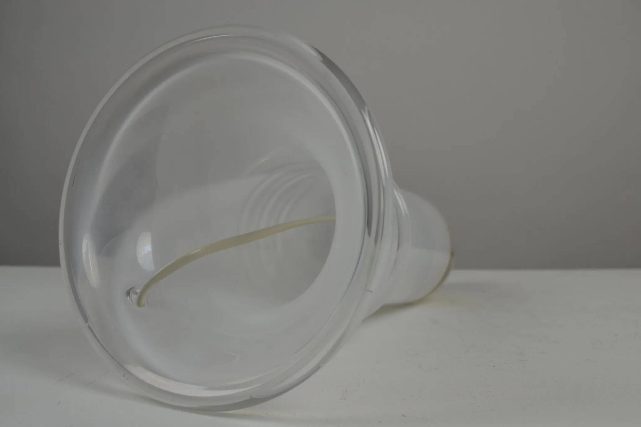 Large Glass Table Lamp by Hannelore Dreutler/Studio Åhus for Ateljé Lyktan, signed and dated 1981