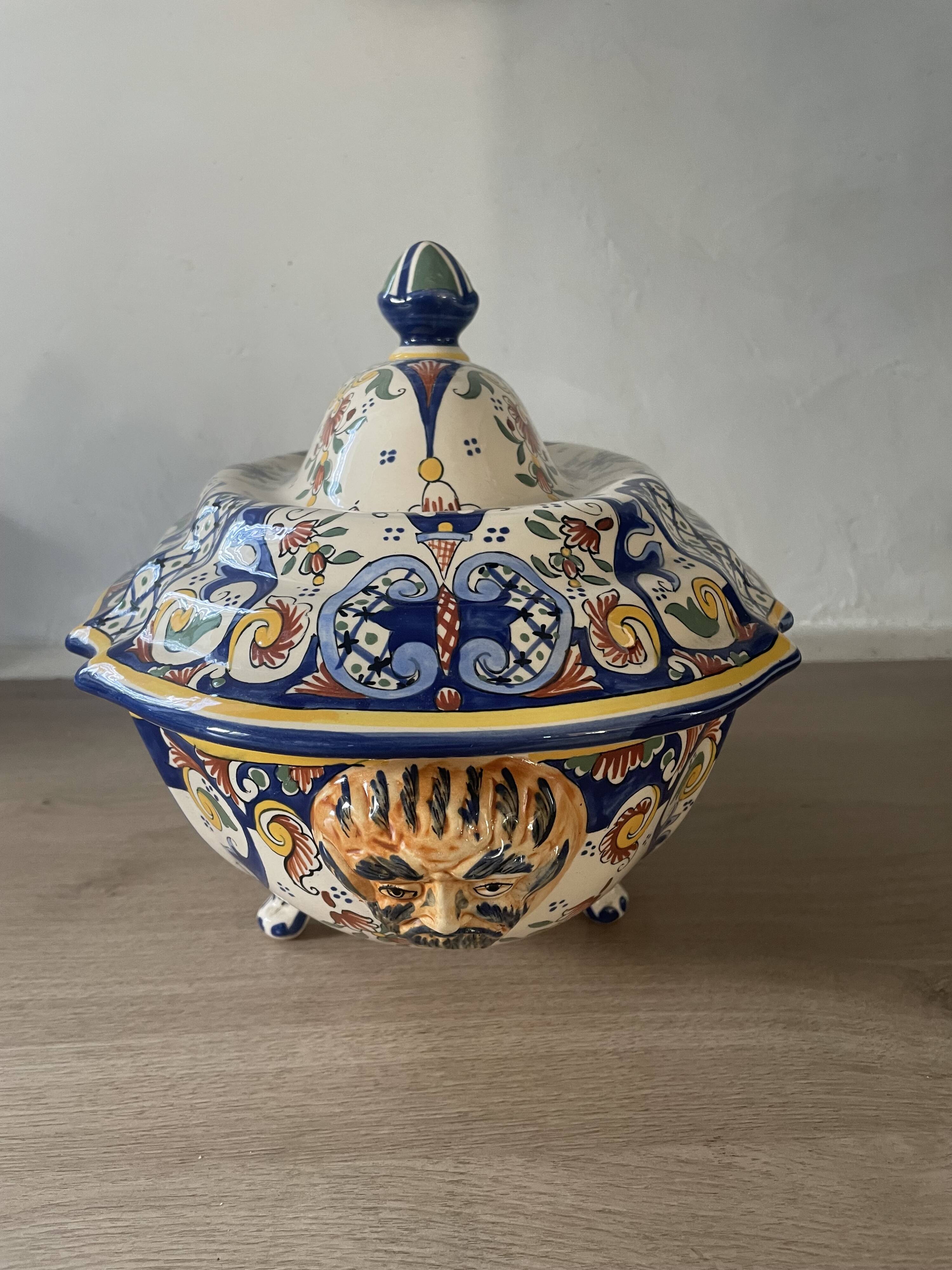 Desvres old Rouen faience plate