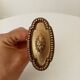 Pair of antique Louis XVI style solid bronze door handles