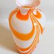 Orange Murano vase by Carlo Moretti 1970s Height 36 cm