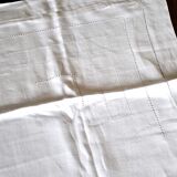 Vintage pillowcase in openwork white cotton 75x75