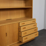 Danish modern oak wall cabinet by Poul Hundevad, Denmark 1960s