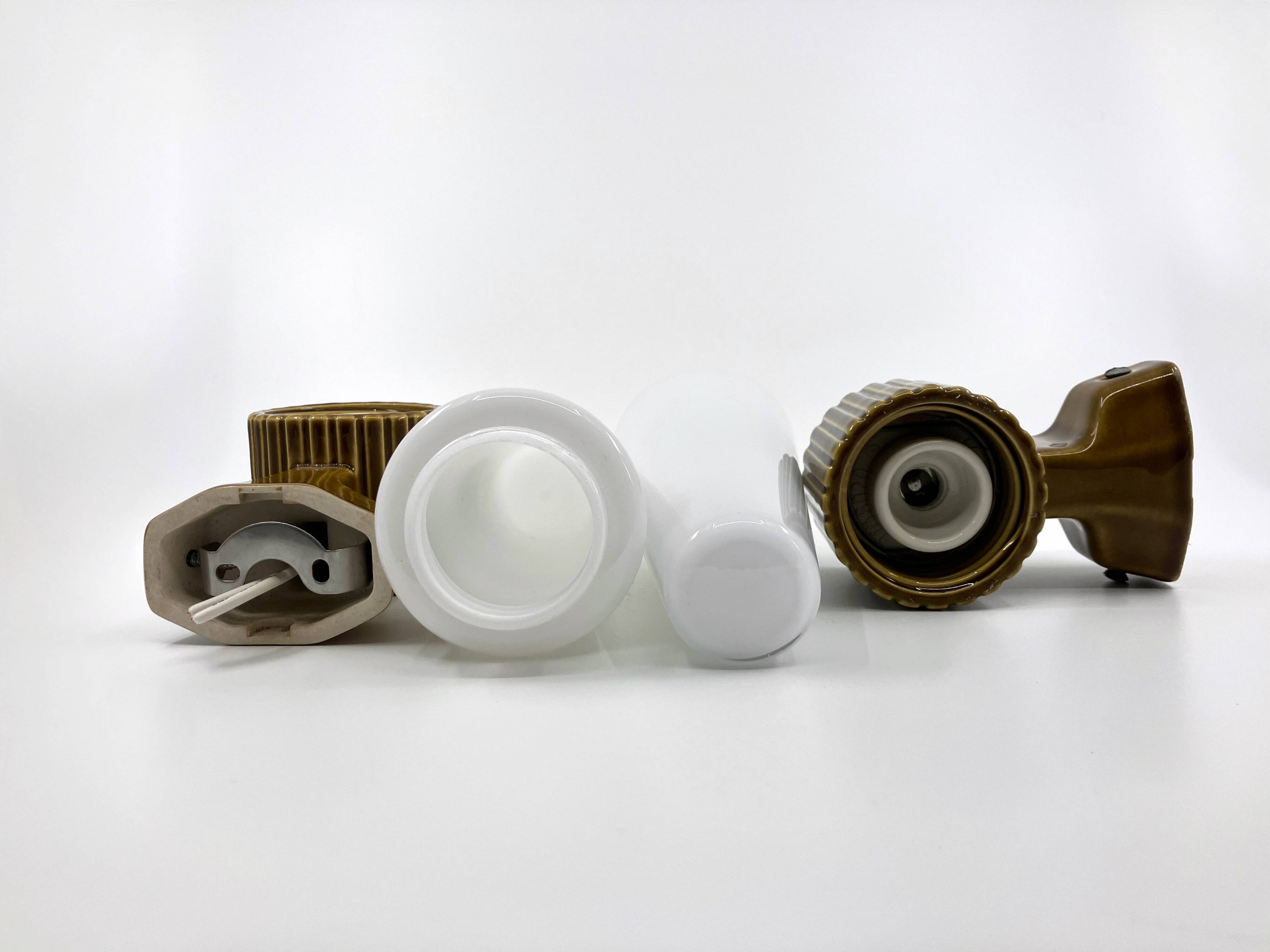 Ifö ceramic/opal glass wall lights • ref 6020 • Hans-Agne Jakobsson