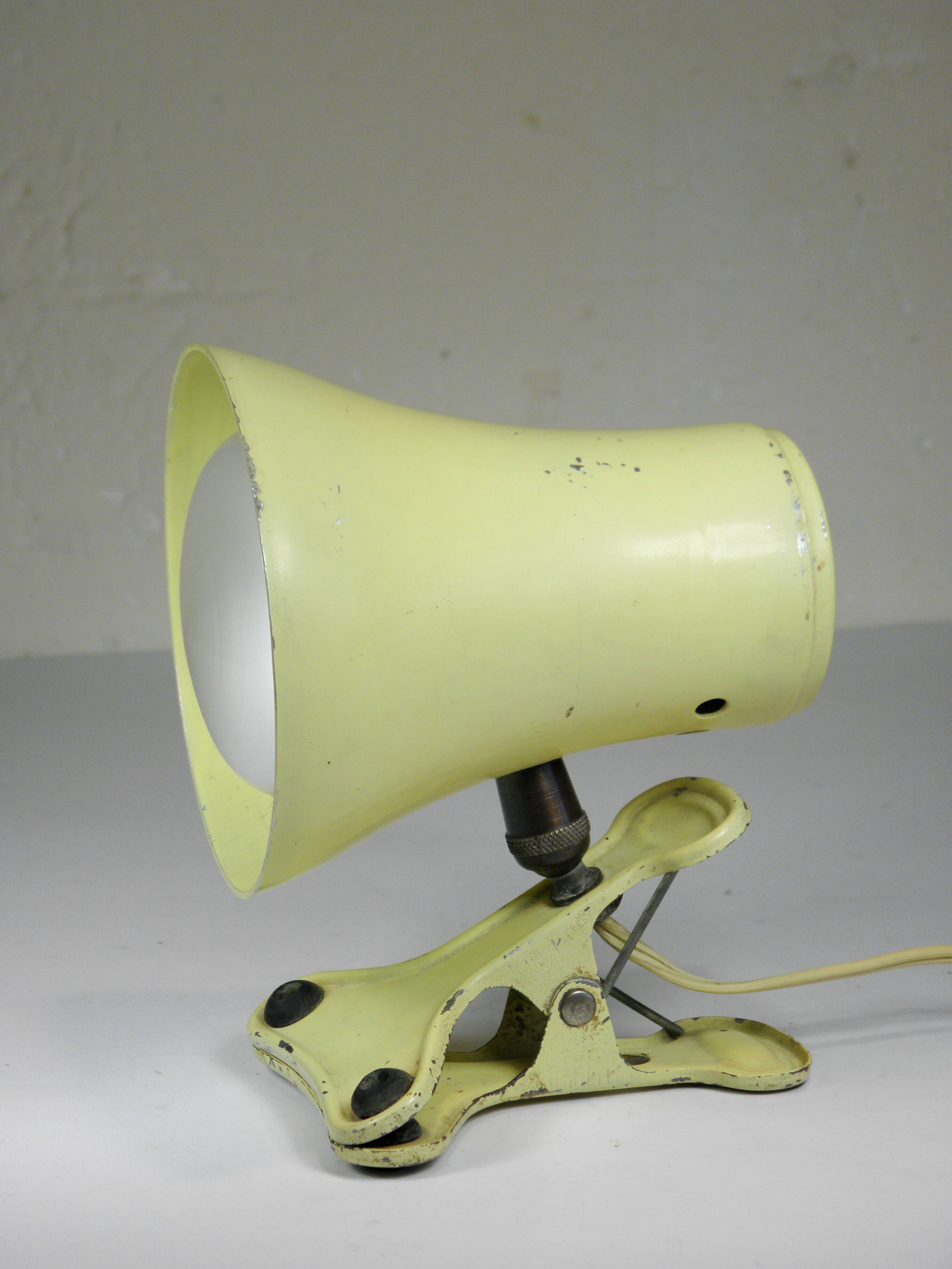 Clamp spotlight 11 cm 1960s