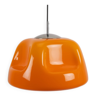 Orange Funky Space Age Plastic Pendant Lamp