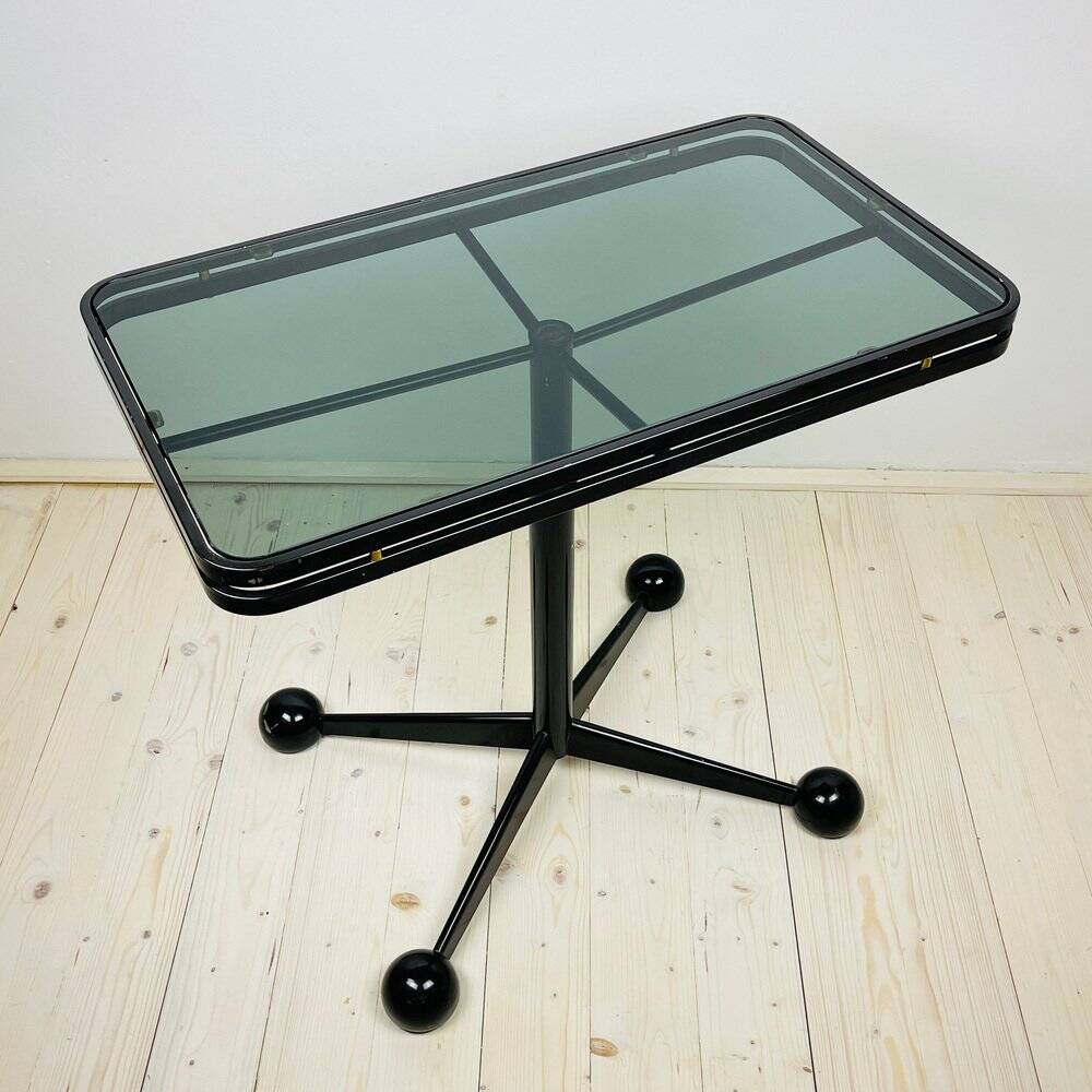 Large black Italian coffee table by Allegri Arredamenti, 1970s.