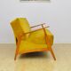Mid-century Velvet and Cherry Wood Sofa Daybed, 1960s