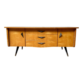 Vintage compass feet 1960 sideboard