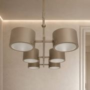 Grey metal Sputnik chandelier Stilnovo Lelli Style with 6 arms Italian