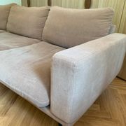 3-seater sofa BoConcept Carlton with ottoman – Vintage style from the 60s/70s