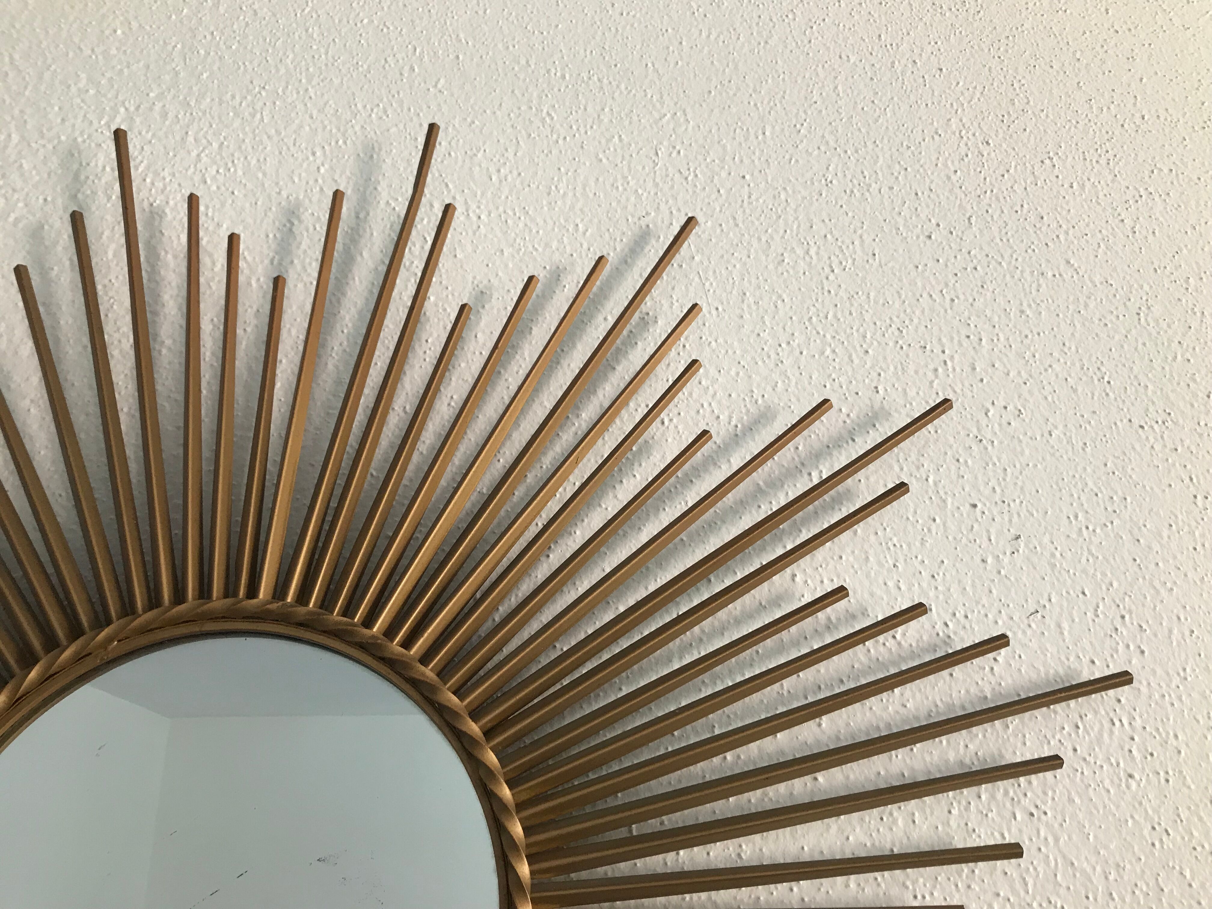 XXL mirror sun witch Chaty Vallauris 85 cm vintage deco design