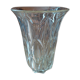 Chiseled molded glass vase