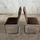 Paire de chaises chromées vintage 1970