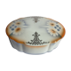 Bonbonnière porcelaine ovale décorée