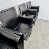 Lot 4 old armchairs "Korium" by Tito Agnoli for Matteo Grassi 1980