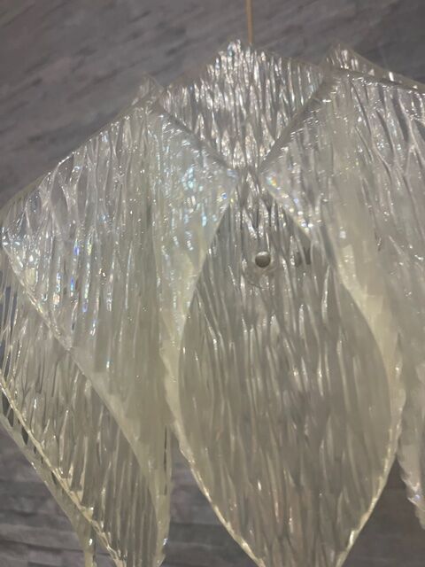Vintage plexi lucite hanging lamp