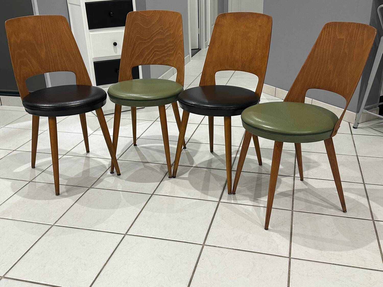 Set of 4 Baumann Mondor Bistro Chairs 1960