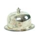Silver Plated Butter Bowl Caviar Holder Maestri Italy Crystal