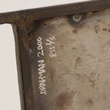 Sculptural metal bench / Artist's work signed Circa 2000