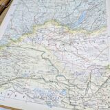 Mongolie, Asie. Planche géographique imprimée en 1900.