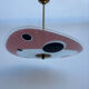 Screen-printed glass pendant from the 1960s