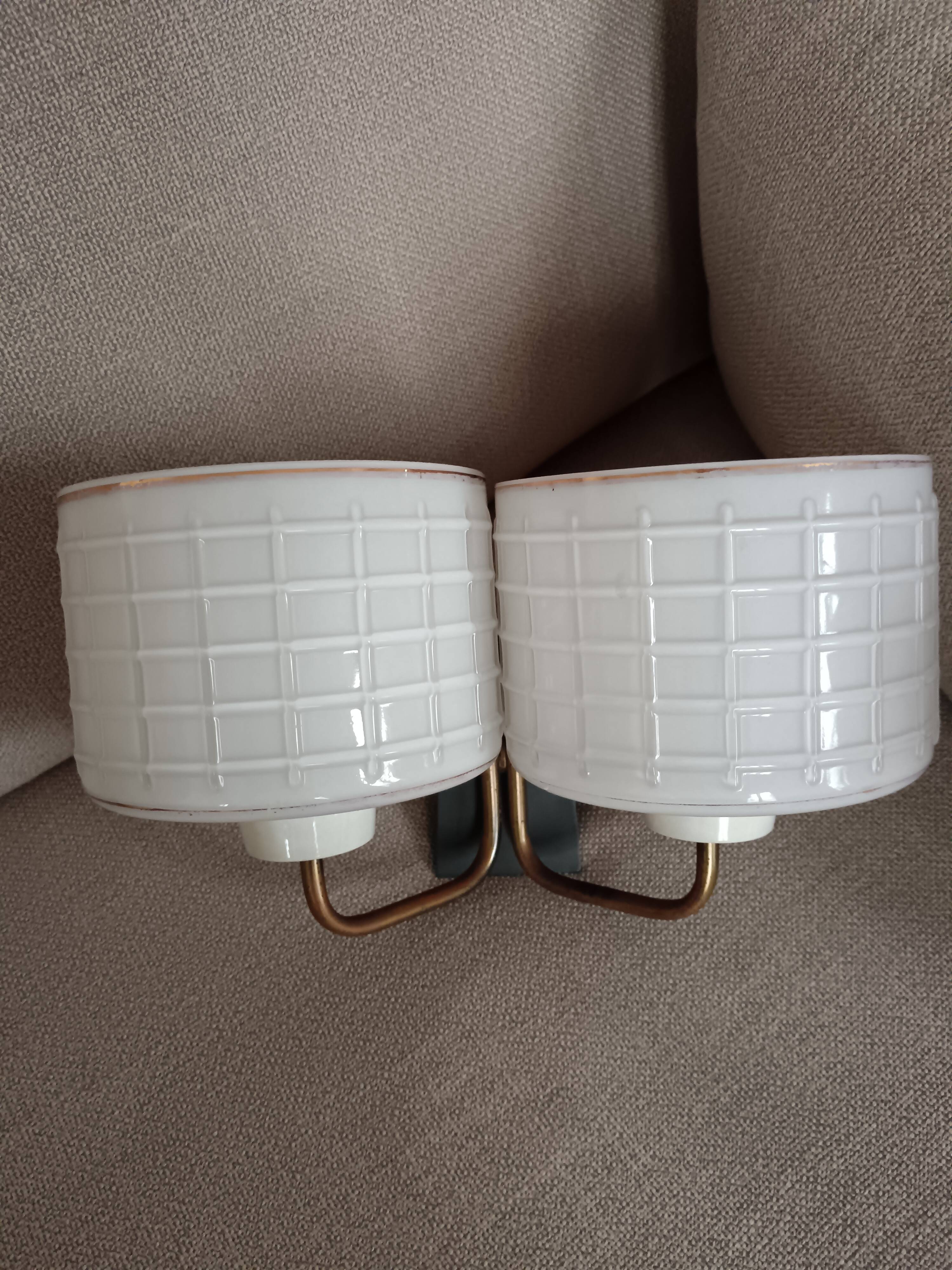 Pair of 50s/60s art deco style wall lights