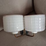 Pair of 50s/60s art deco style wall lights