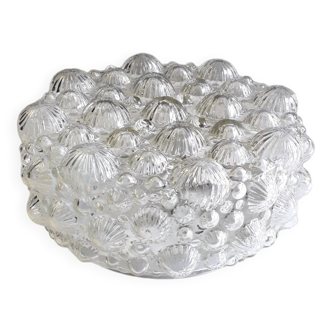 Vintage ceiling light / wall light - Molded glass with bubble effects - 1970-80