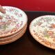 Sarreguemines Minton 252 set of 6 plates + 1 gift, 21 cm diameter