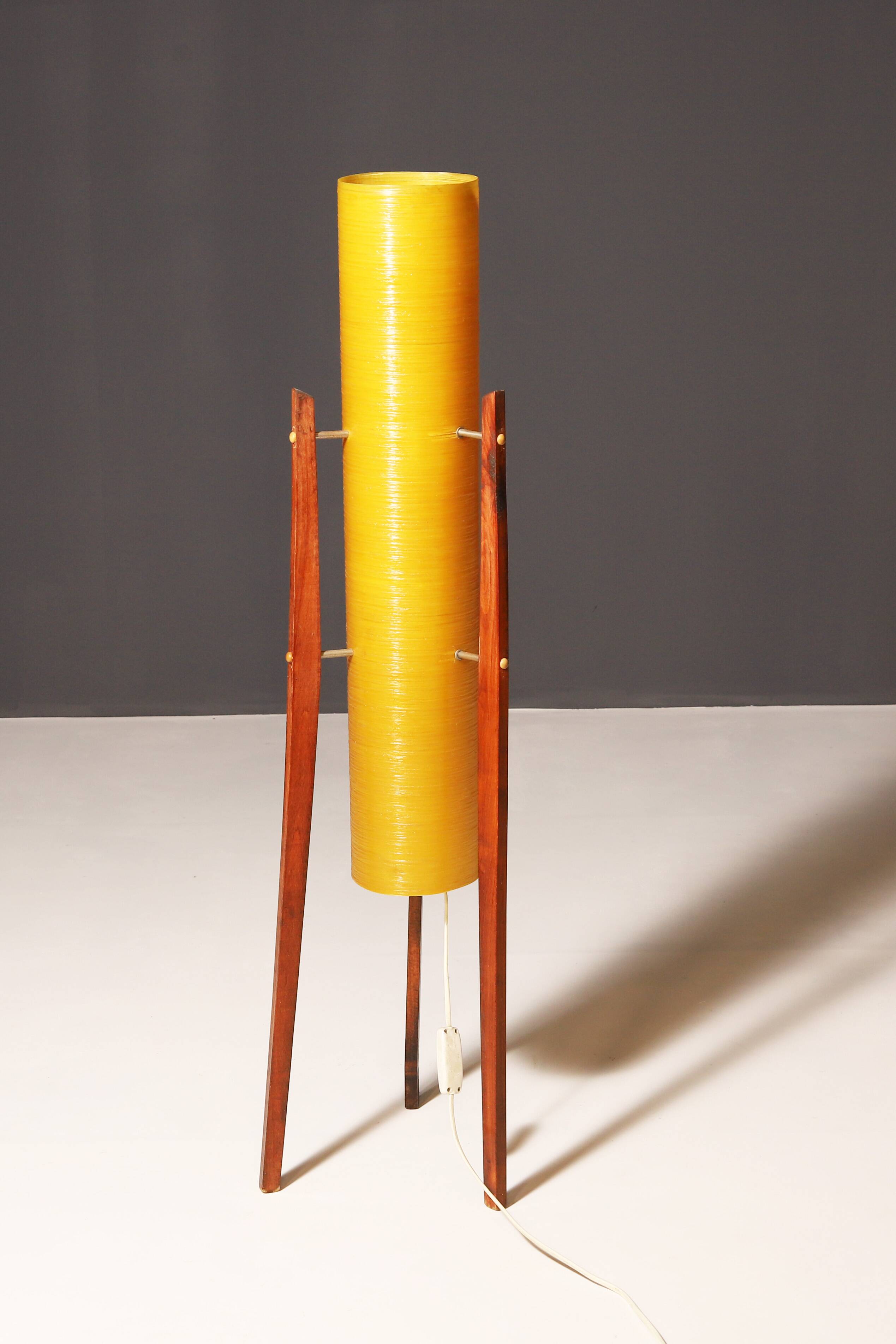 Lampadaire Rocket en fibre de verre du milieu du siècle, années 1960, Tchécoslovaquie