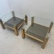 Pair of Belgo Chrom side tables, Belgium 1970s