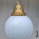 XXL opaline globe hanging lamp