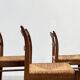 Ensemble de six chaises à repas en rotin par Jos De Mey pour Van Den Berghe Pauvers