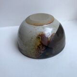 Small glazed pottery ceramic bowl signed 60s-70s