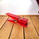 Vintage mail clip red paperweight