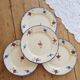 4 vintage flat plates Digoin Sarreguemines model Mary-Lou